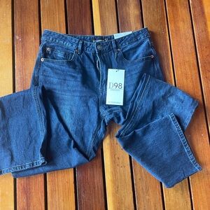 Stradivarius Women’s Dark Blue Straight Jeans
